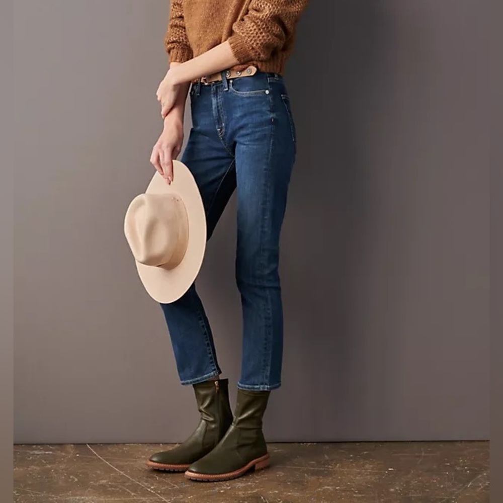 EVEREVE Edwin Elin Crop Jeans Straight Dark Wash new with tag Anthropologie‎